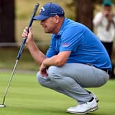 David Drysdale lines up for his putt during the Le Vaudreuil Golf Challenge at Golf PGA France du Vaudreuil in July. Picture: Aurelien Meunier/Getty Images.