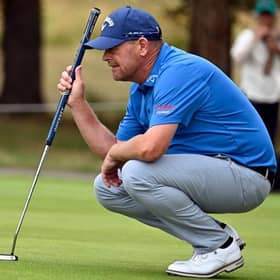 David Drysdale lines up for his putt during the Le Vaudreuil Golf Challenge at Golf PGA France du Vaudreuil in July. Picture: Aurelien Meunier/Getty Images.