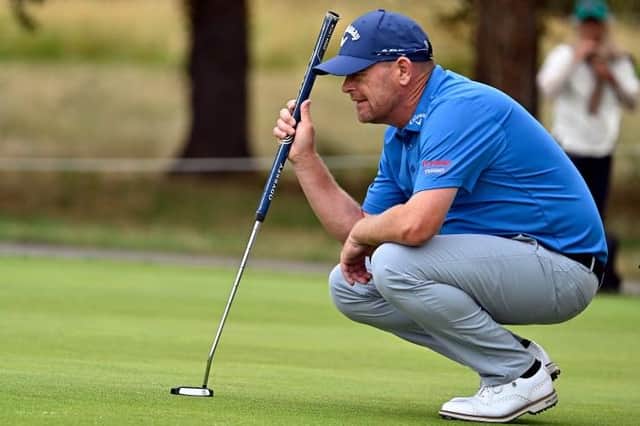 David Drysdale lines up for his putt during the Le Vaudreuil Golf Challenge at Golf PGA France du Vaudreuil in July. Picture: Aurelien Meunier/Getty Images.