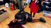 A scene from Stuart Laws' documentary The Debuts, which follows comedians Sikisa, Amy Gledhill, Anthony DeVito, Lily Phillips and Josh Jones over the course of the 2022 Edinburgh Fringe.