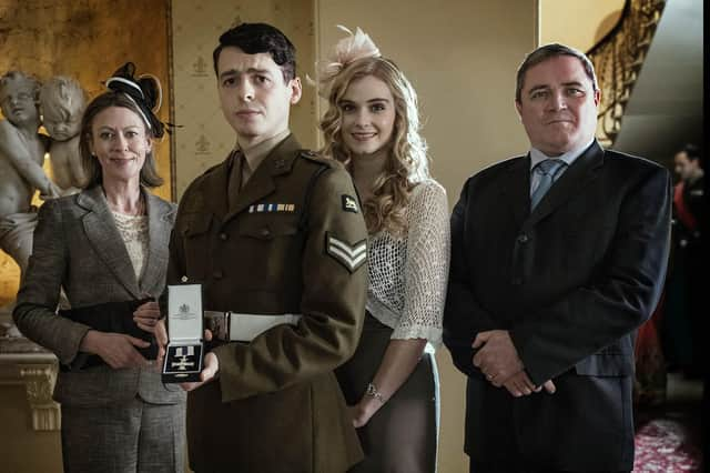 Alex Ferns, far right, in Danny Boy. Image: Expectation TV/Sophie Mutevelian