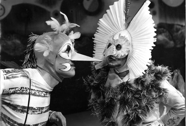 David Kincaid and Jean Taylor Smith in The Royal Lyceum Theatre Company's The Burdies in 1966.