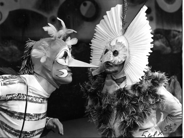 David Kincaid and Jean Taylor Smith in The Royal Lyceum Theatre Company's The Burdies in 1966.
