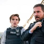 Line of Duty stars Vicky McClure and Martin Compston, who play Kate Fleming and Steve Arnott in the popular drama. (BBC/World Productions/Steffan Hill)