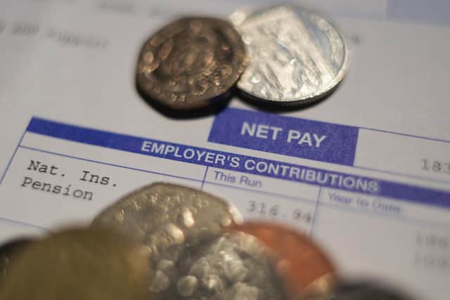 A worker's payslip showing details of their employer's national insurance contributions.