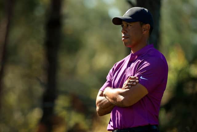 Tiger Woods pictured during the PNC Championship at the Ritz Carlton Golf Club in Orlando, Florida, in December. Picture: Mike Ehrmann/Getty Images.
