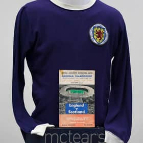 The jersey was being sold as the one Baxter wore in Scotland's 3-2 victory over England at Wembley in 1967.