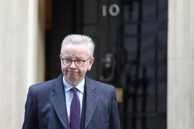 Levelling up secretary Michael Gove after attending a Cabinet meeting in Downing Street. Picture: AP Photo/Kirsty Wigglesworth