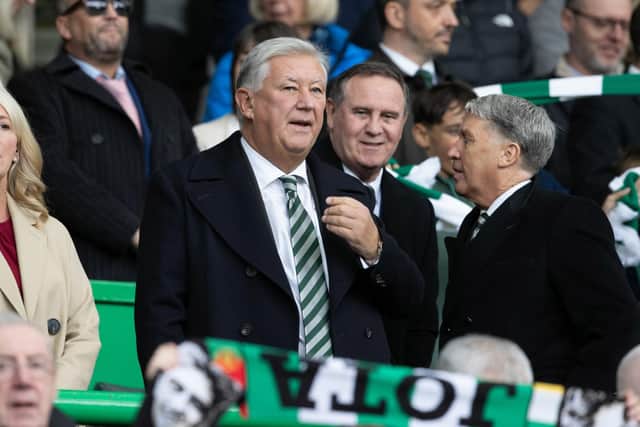 Celtic chairman Peter Lawwell delivered the club's financial results for the first six months.