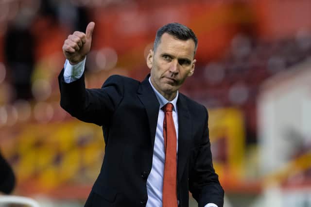 Aberdeen manager Stephen Glass - delighted with 5-1 win but not getting ahead of himself (Photo by Craig Foy / SNS Group)