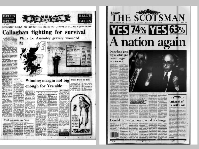 The devolution votes in 1979 and 1997