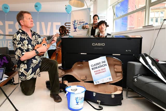 Bill Turnbull supports Global’s Make Some Noise day – the charity set up by Global, the media and entertainment group, to help disadvantaged youngsters across the UK, held at Global Radio, London.