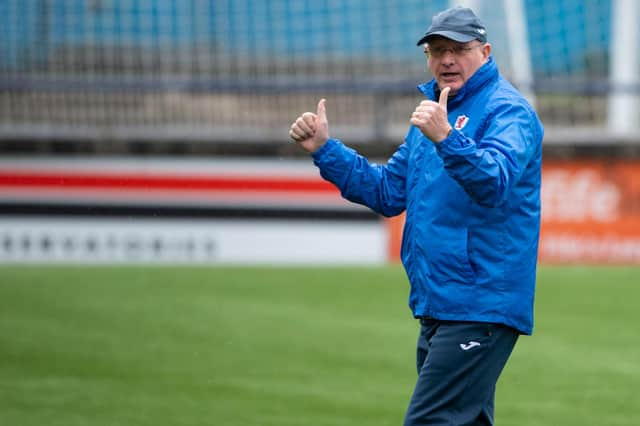 Raith Rovers manager John McGlynn's side take on Dundee in this week's two-legged Premiership semi-final play-off (Photo by Paul Devlin / SNS Group)