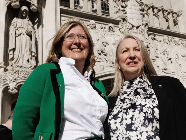 Susan Smith (left) and Marion Calder, directors of For Women Scotland, arrive at the Supreme Court  before Wednesday's ruling (Picture: Dan Kitwood/Getty Images)