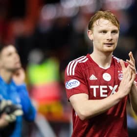 Liam Scales, on loan from Celtic, will have discussions over his future during the summer. (Photo by Mark Scates / SNS Group)