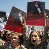 Protests in Iran and across the world broke out after 22-year-old Mahsa Amini died while in the custody of Iran's 'morality police'. Picture: Safin Hamed/AFP via Getty Images
