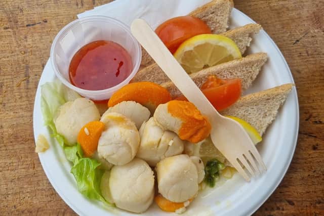 Oban Seafood Hut's scallops