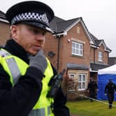 Officers from Police Scotland at the home of Nicola Sturgeon and former chief executive of the SNP Peter Murrell. Picture: Andrew Milligan/PA Wire
