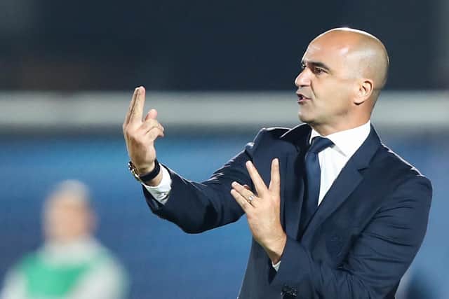 Belgium's head coach Roberto Martinez will have high hopes his side can go all the way and lift the European Championship trophy at Wembley. (Photo by Isabella BONOTTO / AFP)