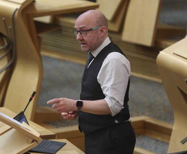 Scottish Green Party co-leader Patrick Harvie will lead on the constitution for his party.