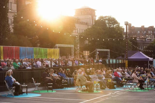 A new pop-up Fringe venue was created on the roof of the Castle Terrace car park. Picture: Alix McIntosh