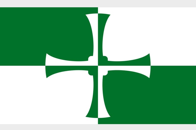 This flag bears the cross of Saint Cuthbert because the region was named after him, the flag was registered in 2016.