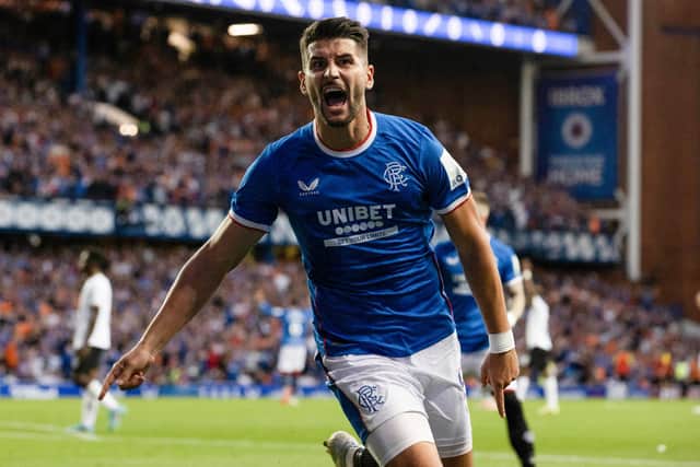 Rangers' Antonio Colak celebrates netting with a strike that proved instrumental in the Ibrox side completing a history-making Champions League rescue mission over Union Saint-Gilloise  and suggested he prove no slouch in front of goal.   (Photo by Alan Harvey / SNS Group) (Photo by Alan Harvey / SNS Group)
