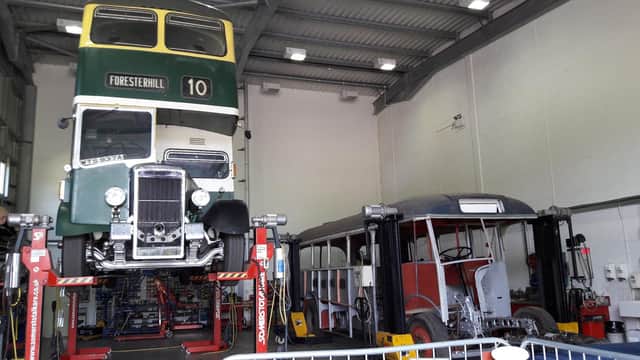 See bus preservation in progress, some just begun, some nearly finished