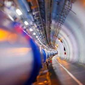 Some of the dipole magnets that bend the path of accelerated protons at the Large Hadron Collider (LHC) in a tunnel of the European Organisation for Nuclear Research (Cern (Picture: Valentin Flauraud/AFP via Getty Images)