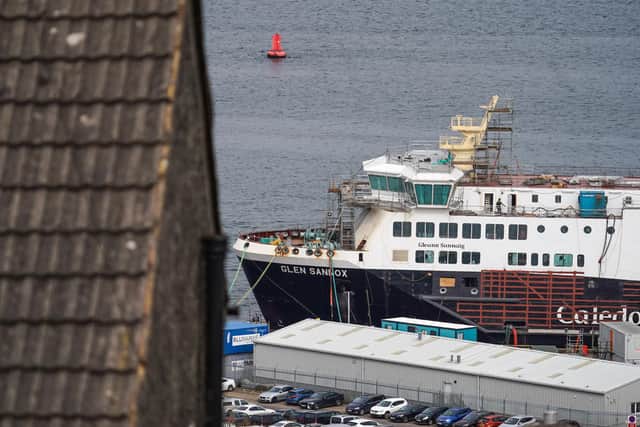Work continues on the over-budget, much-delayed Glen Sannox and Glen Rosa ferries at the Ferguson Marine shipyard (Picture: Peter Summers/Getty Images)