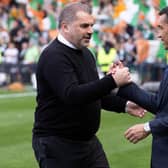 Celtic manager Ange Postecoglou isn't fussed by Barry Ferguson's suggestion that his Rangers counterpart Giovanni van Bronckhorst has different strategies while the Australain pursues only one.(Photo by Alex Harvey/SNS Group).