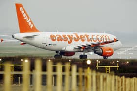 The airline easyJet will stop all flights between UK and Spain from Monday amid the Coronavirus pandemic with a number of rescue flights being organised to get passengers home.    (Photo credit should read ADRIAN DENNIS/AFP/Getty Images)