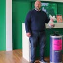 Doug Mutter with one of the WastCare recycling bins for vapes