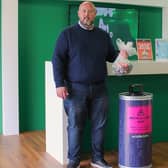 Doug Mutter with one of the WastCare recycling bins for vapes