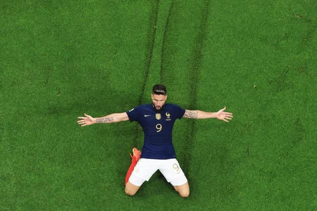 Olivier Giroud became France's all-time top scorere with a goal against Poland. (Photo by Buda Mendes/Getty Images)