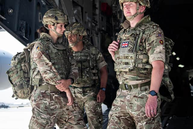 The 16 Air Assault Brigade arriving in Kabul as part of a 600-strong UK-force sent to assist with Operation PITTING to rescue British nationals in Afghanistan amidst the worsening security situation there.