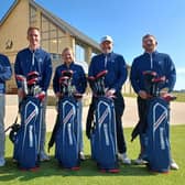 The first recipients of Carnoustie Golf Links High Performing Amateurs Funding Supportare , from left, Daniel Elder; Rory Bain; Claire Penman; George Finlay; and Scott Mann.
