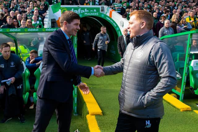 Neil Lennon has claimed Rangers were never going to catch Celtic in the title race