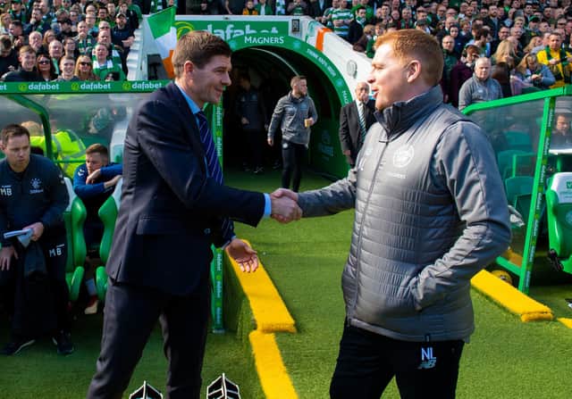 Neil Lennon has claimed Rangers were never going to catch Celtic in the title race