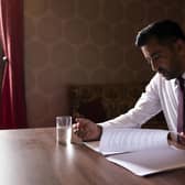 First Minister Humza Yousaf reading through his speech before heading to the stage at the SNP independence convention at Caird Hall in Dundee. Picture: Jane Barlow/PA Wire