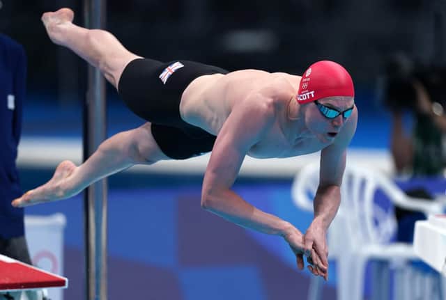 Great Britain's Duncan Scott won Olympic silver in the men's 200m freestyle at the Tokyo Aquatics Centre. Picture: Adam Davy/PA Wire