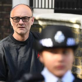 Prime Minister Boris Johnson's top aide Dominic Cummings leaves his north London home as the row over his trip to Durham during lockdown continues