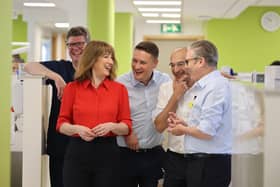Health Secretary Wes Streeting, centre, with Chancellor Rachel Reeves and Keir Starmer, at the Sir Ludwig Guttman Health & Wellbeing Centre in London, England. Picture: Jack Hill/Getty Image