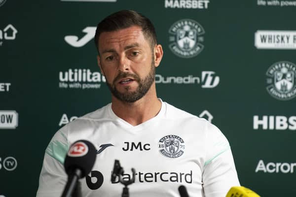 Hibs assistant manager Jamie McAllister has been joined by his son Reuben at Hibs.