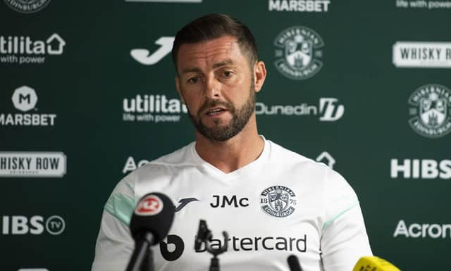 Hibs assistant manager Jamie McAllister has been joined by his son Reuben at Hibs.