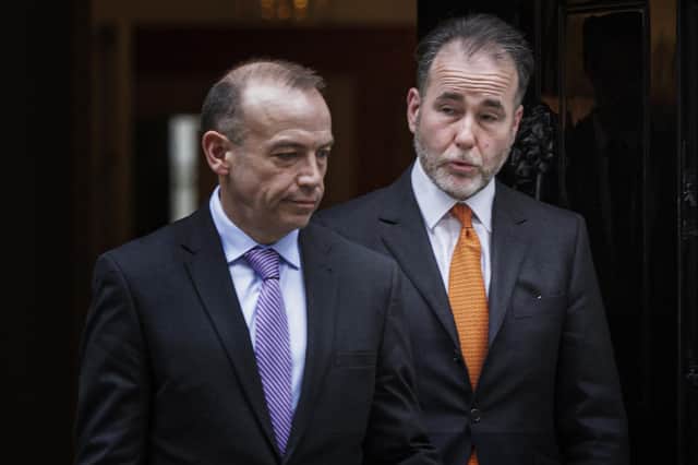 Conservative MP Chris Heaton-Harris, left, and Chris Pincher leave 10 Downing Street in February after being appointed chief whip and deputy chief whip, respectively (Picture: Rob Pinney/Getty Images)