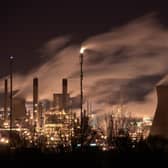 A night photo of the Grangemouth petrochemical plant. Picture: Getty Images