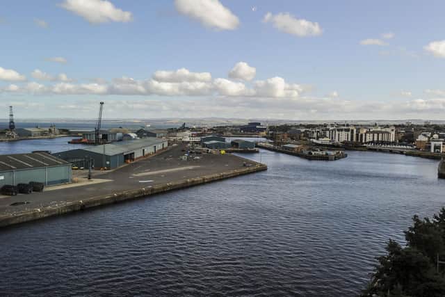 Part of the port at Leith is being redeveloped to enable it to handle the onshore assembly of offshore wind turbines (Picture: Lisa Ferguson)