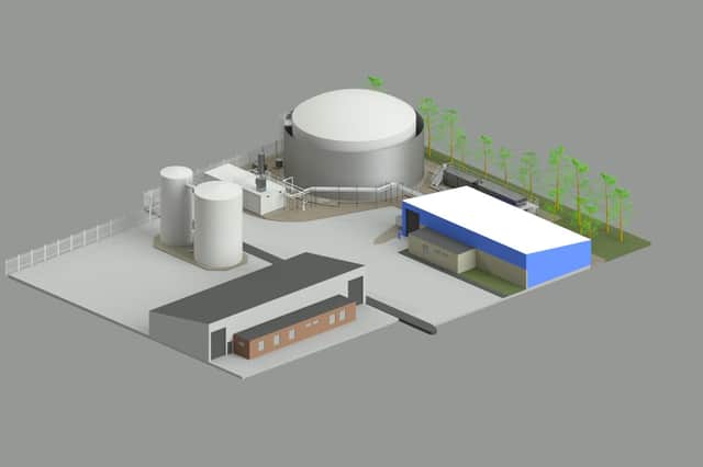 A CGI image of the proposed facility at the Fife cheese plant.