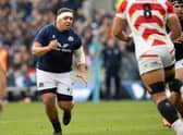 Javan Sebastian during his Scotland debut against Japan at BT Murrayfield in November 2021.  (Photo by Ross Parker / SNS Group)